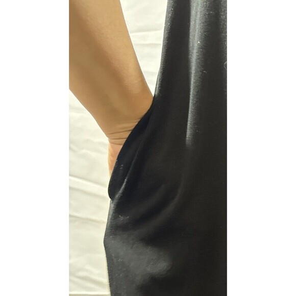 Fit and Flare Black Cocktail Midi Tank Dress Stretchy Pockets Women’s Size M - Picture 6 of 8